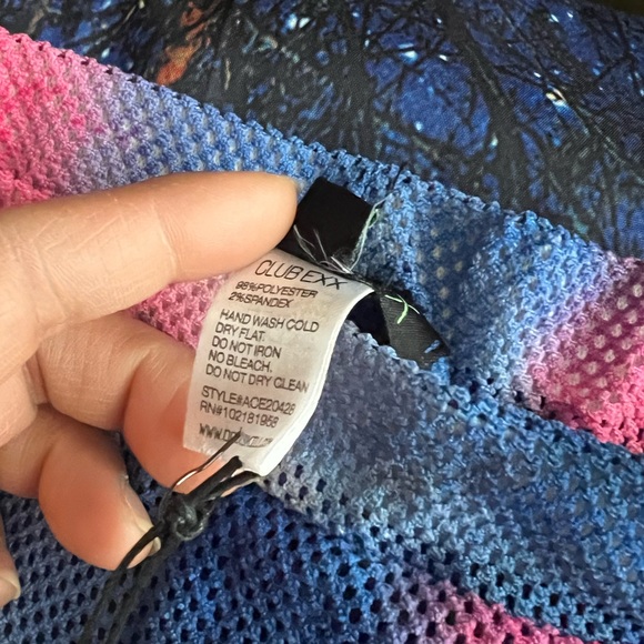 NWT Dolls Kill x Club Exx Cognac Lilac Fly-Away Pants Small Tie Dye - Picture 5 of 10